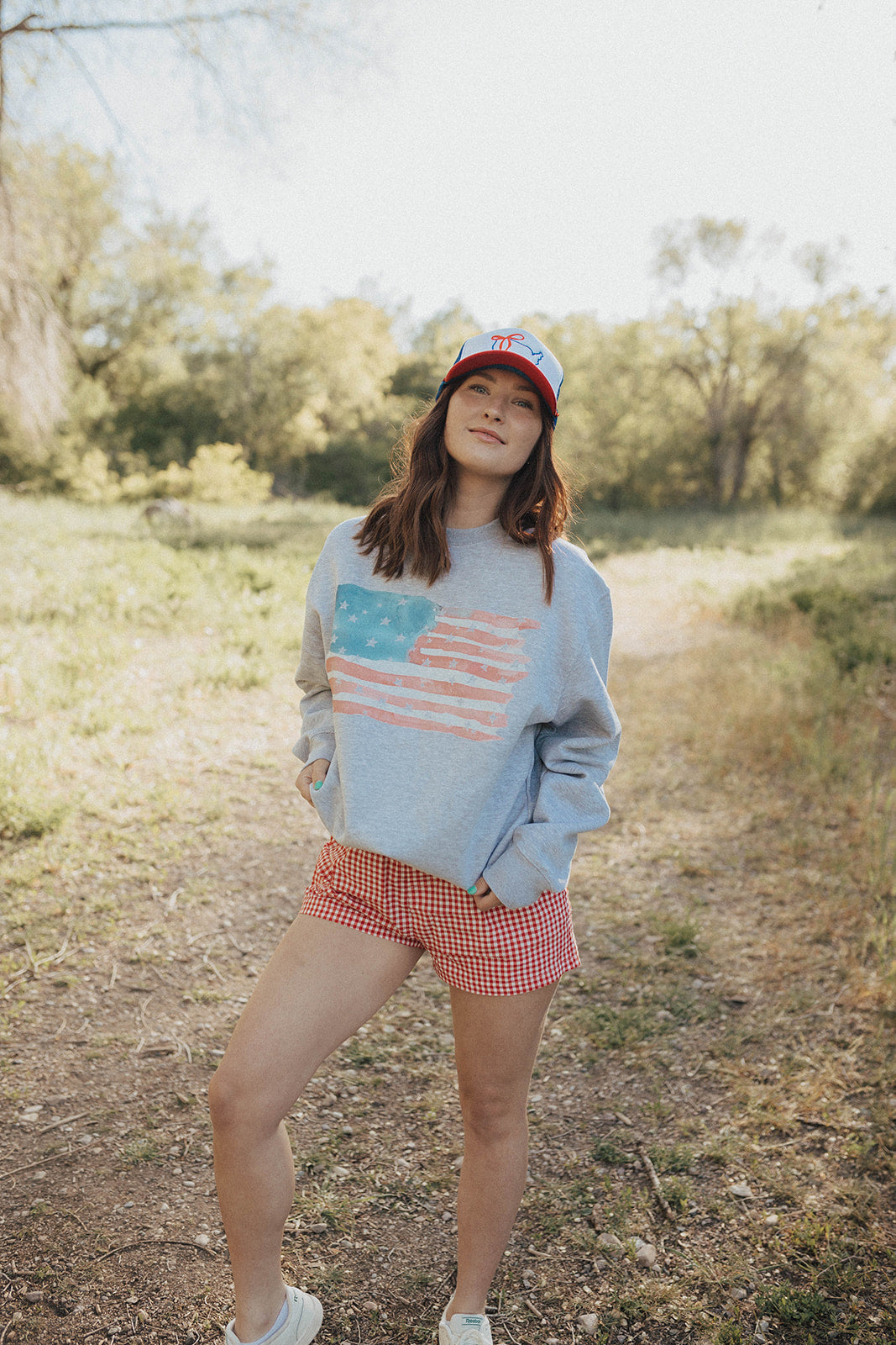 Distressed Flag Sweatshirt