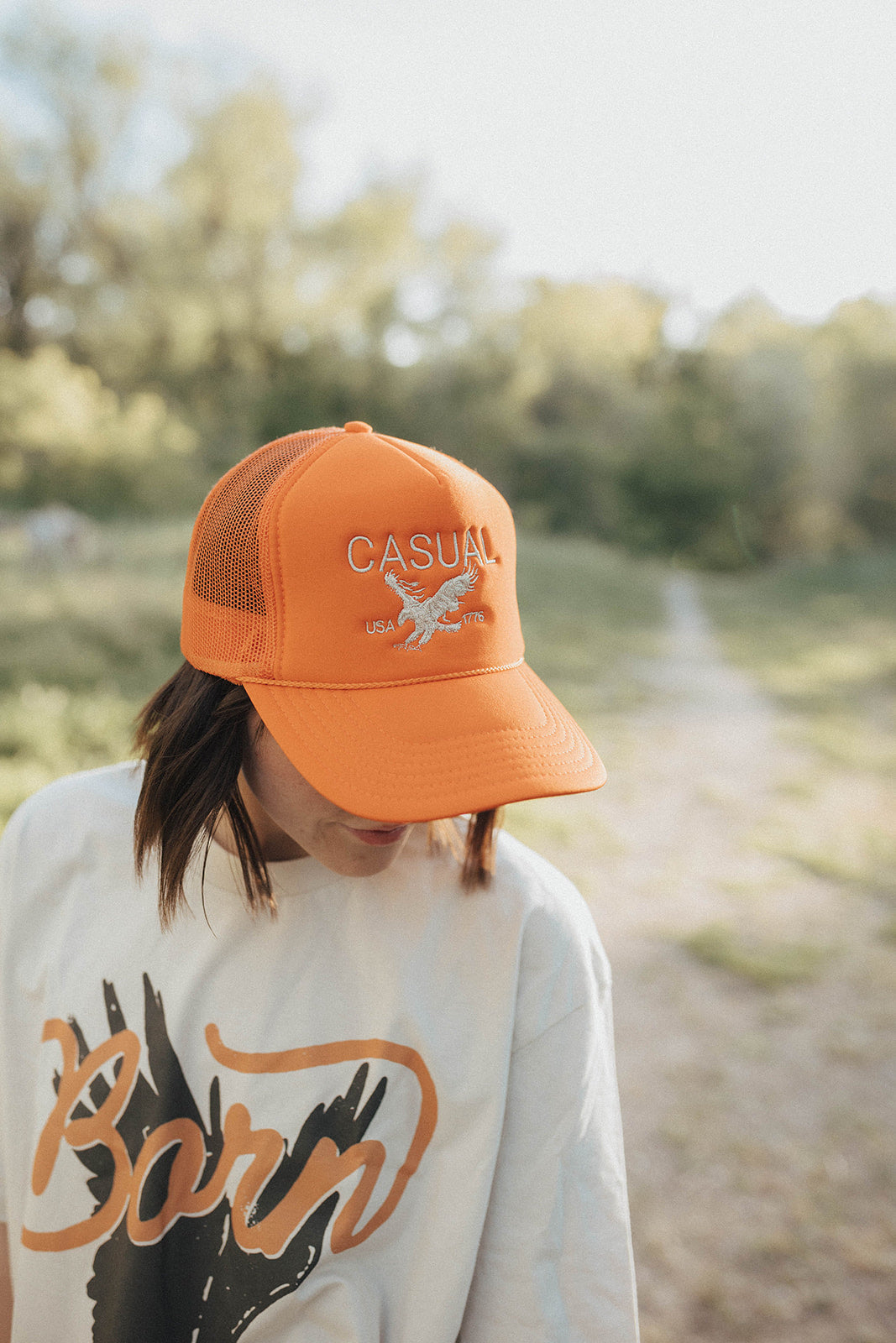 Casual Orange Trucker