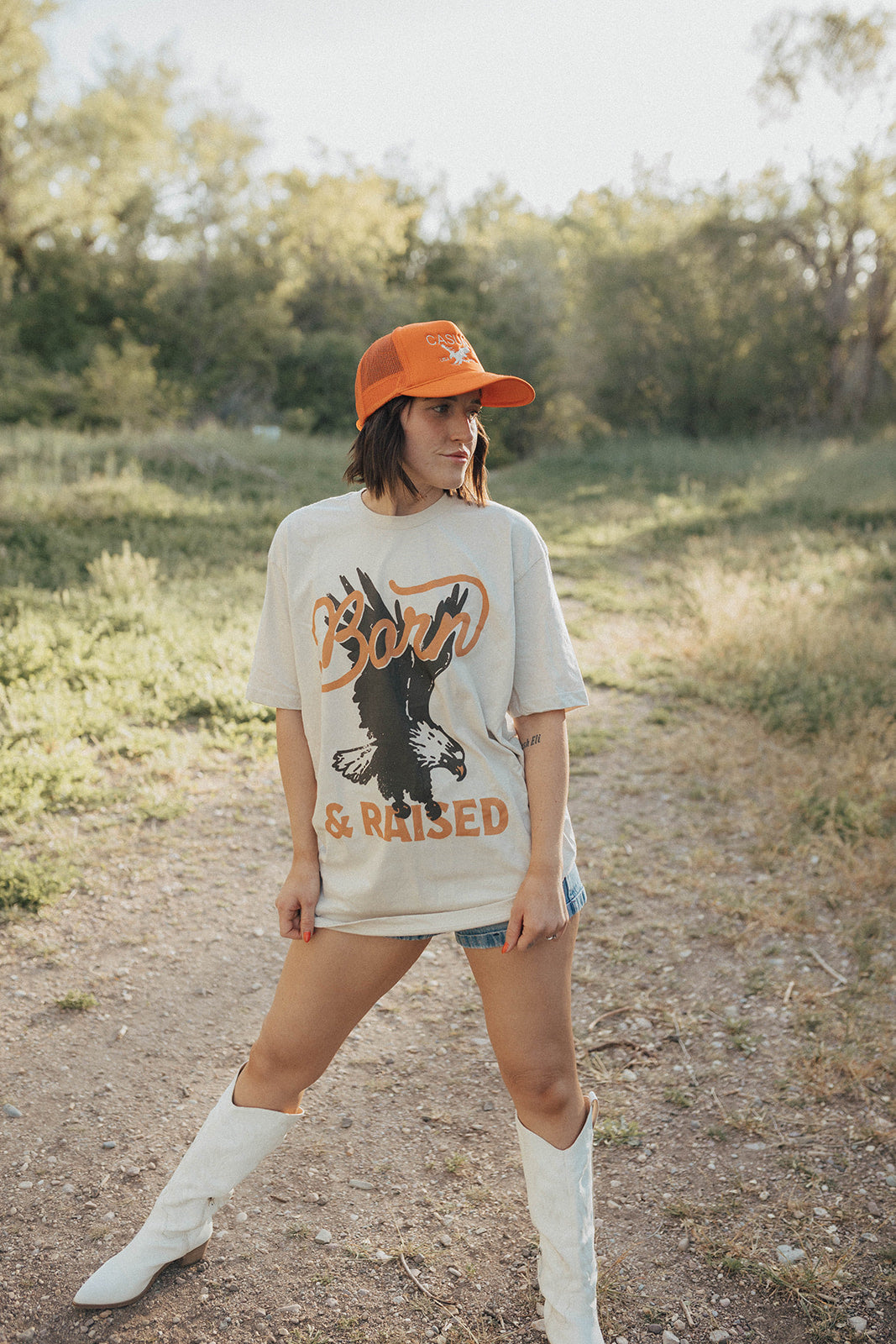 Casual Orange Trucker