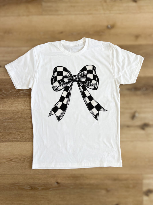 Checkered Bow T-Shirt